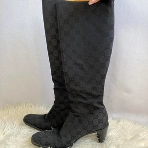 Authentic Gucci Monogram GG Boots in Size 35